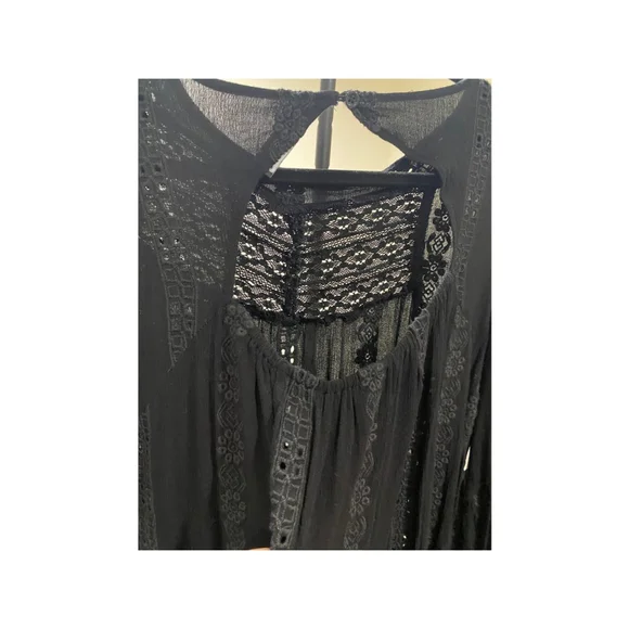 Blue B. Black Bohemian Tunic Top - Size M (EUC) - Picture 2 of 4